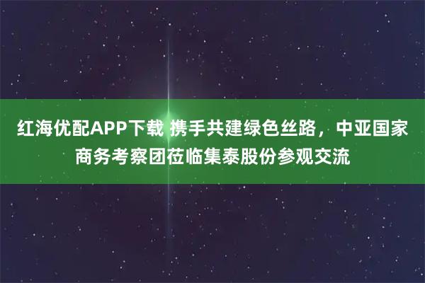 红海优配APP下载 携手共建绿色丝路，中亚国家商务考察团莅临集泰股份参观交流