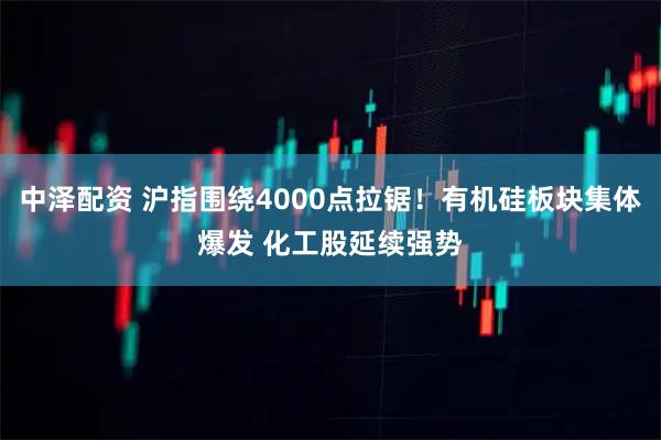 中泽配资 沪指围绕4000点拉锯!有机硅板块集体爆发 化工股延续强势